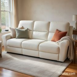 Modern Microfiber Upholstered Power Reclining Sofa