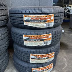 Set 175/65/14 Arroyo New Tires Mounted And Balance Included Montadas Y Balanciadas Gratis