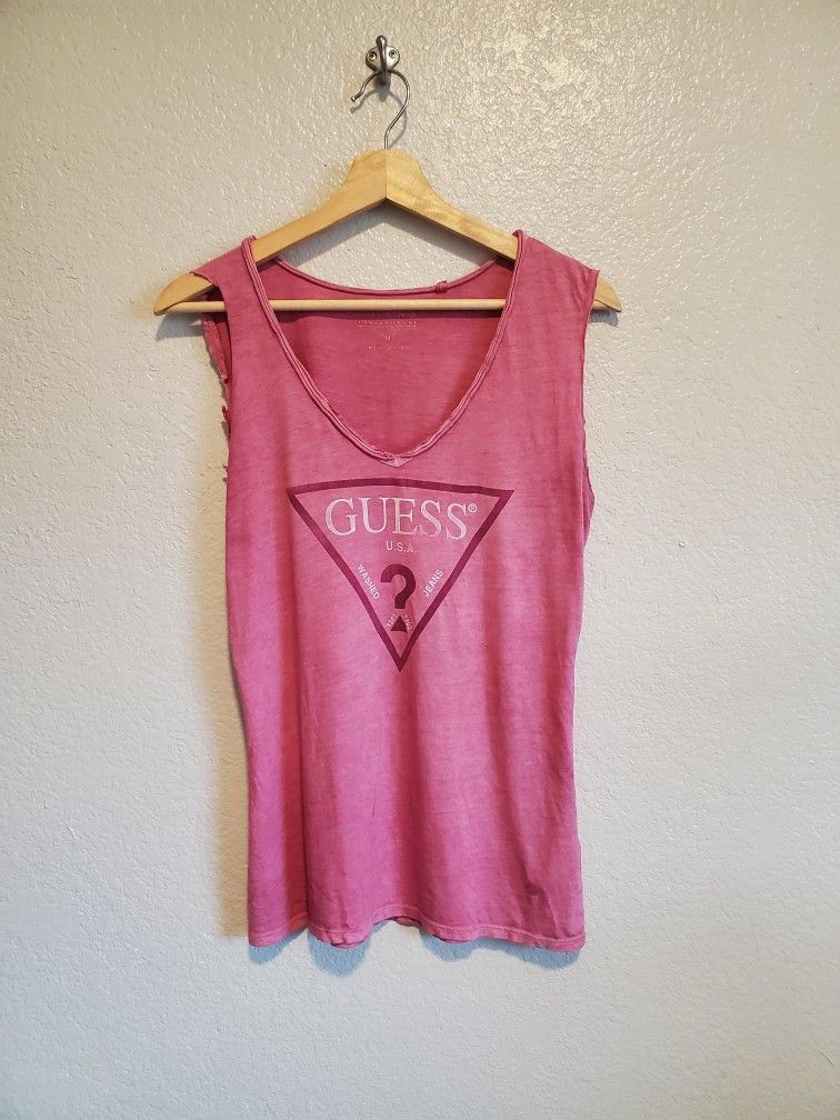 GUESS Vintage 90s Pink Top Size Medium 