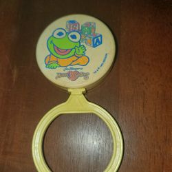 1992 Muppet Babies Kermit Baby Rattle Toy 