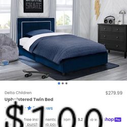 Upholstered Twin Bed, Blue
Delta Children 