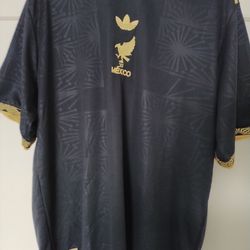 Mexico Gold Black Soccer Jersey 