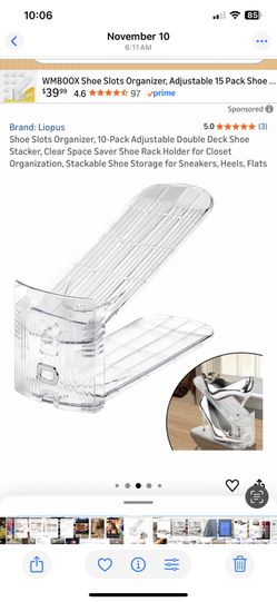 Shoe Organizer  10 Pieces