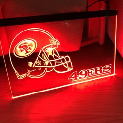 SAN FRANCISCO 49ERS LED NEON RED LIGHT SIGN 8x12