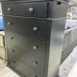 Black 5-Drawer Chest