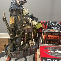 Vintage Haunted Castle Tower Decoration | Detailed Resin Figurine with