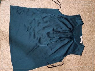 Size small Calvin Klein Teal Satin Sleeveless Top