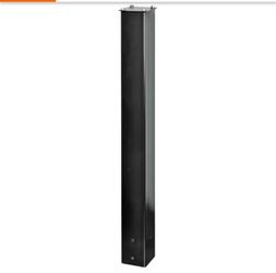 Galvanized Steel In-Ground Mailbox Post in Black