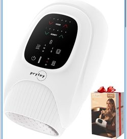 Brand New, Rechargeable Hand Massager with Heat Compression & Vibration – White