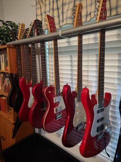 Any Red Guitar EXC * Pro-fret-level Spa perfect now 129