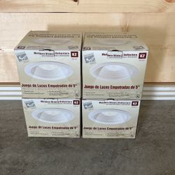 Recessed lighting kits 5 inch. 4 kits brand new