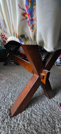 Bench with velvet cover