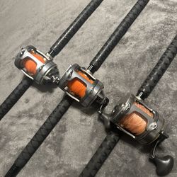 3 Shimano Tyrno 30s On Custom Rods Calstar Fishing