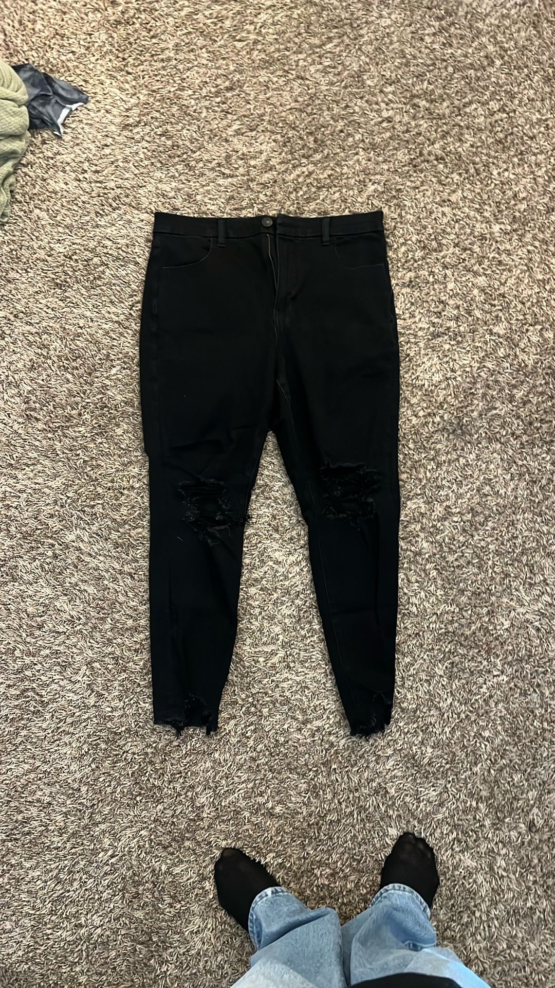 American Eagle Ripped Black Jeans