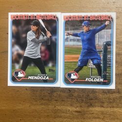 2024 TOPPS LOT OF 2 WOMEN IN BASEBALL CARDS