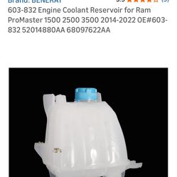 Dodge Ram Coolant Reservoir 