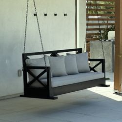 Modern Outdoor Metal Swing Bench Frame – Heavy-Duty