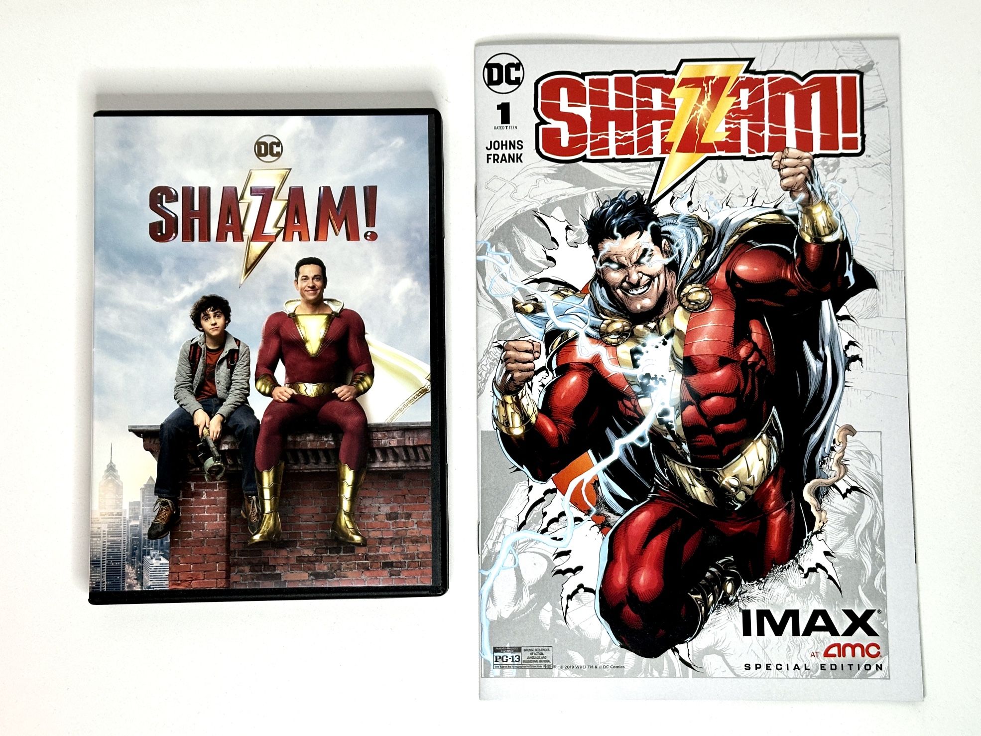 Shazam! DVD & Shazam! Comic Book