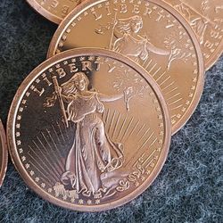 1oz AVDP Copper Coin Lady Liberty 