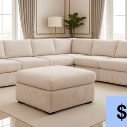 🌼FREE DELIVERY🌼Brand New Beige Sectional Sofa Couch 