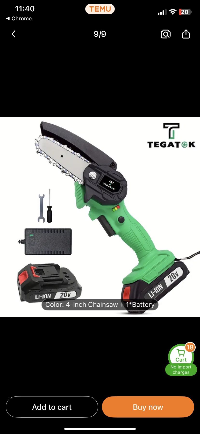 Cordless Mini Chainsaw 6 Inch Cordless Mini Chainsaw