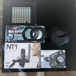 Microphone W/ Interface Kit (XLR Cables, Mic Stands)