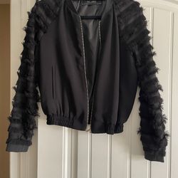 Zara Bomber Jacket - Black Size XS
