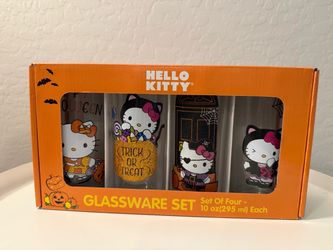 Hello Kitty Halloween Glassware Set of 4