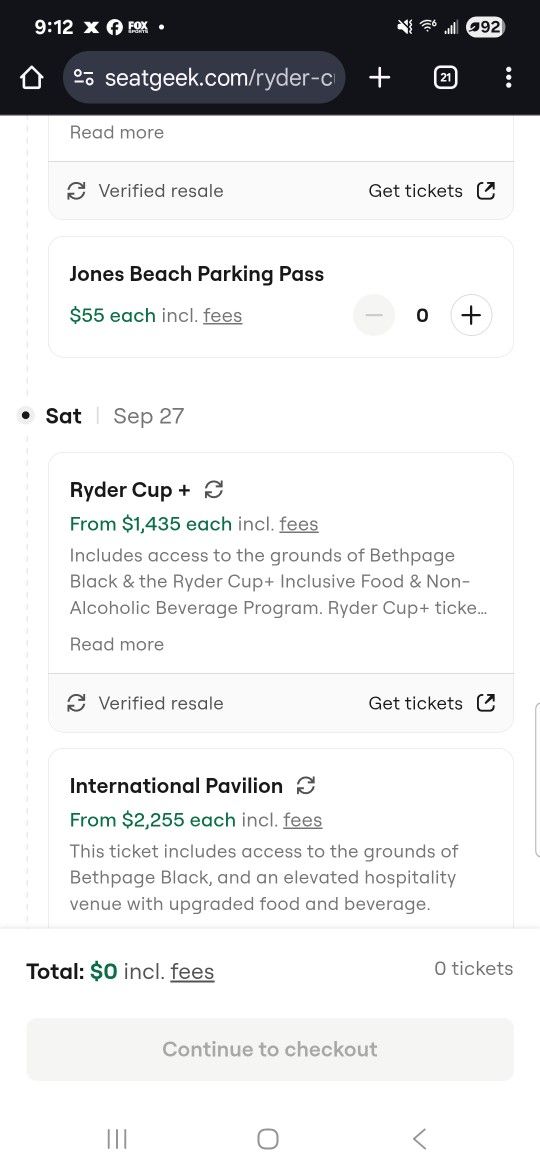 Ryder Cup Tickets