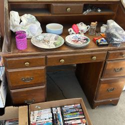 Vintage Roll Top Desk, $15