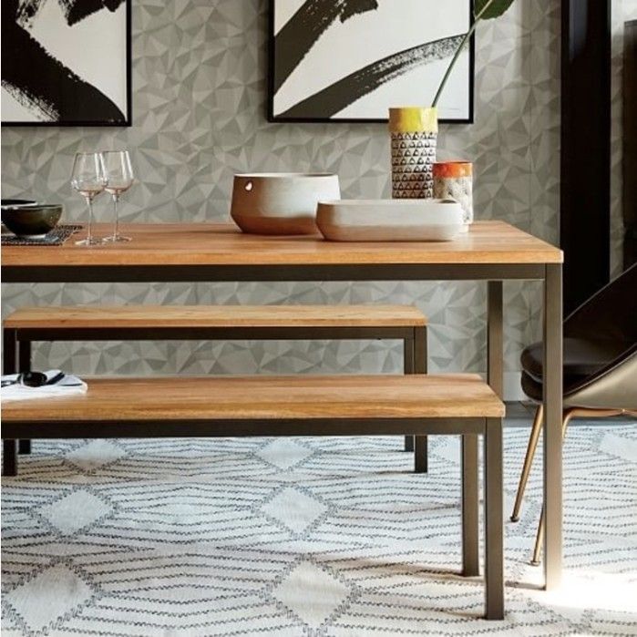 West Elm Mango Wood Table And Bench