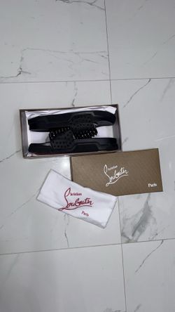 Christian Louboutin red bottom slides