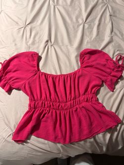 Hot Pink Ruffle Top