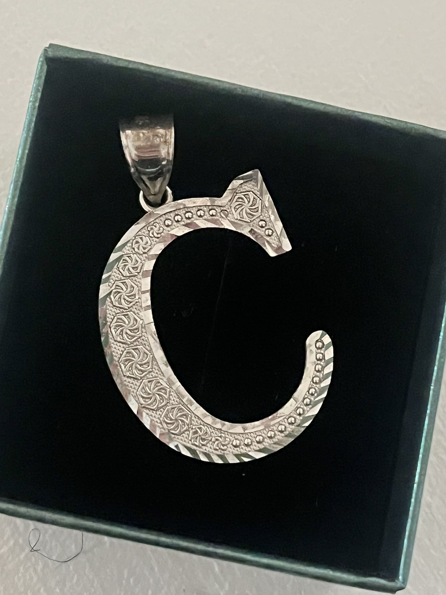C Initial Pendant/Charm 925 Stamped