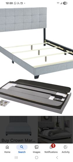 BRAND BEW GRAY FULL BED FRAME