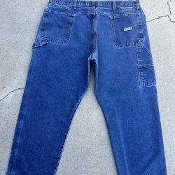 Wrangler Men’s Carpenter Straight Loose Leg Denim Jeans 42x30