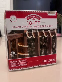 Clear Crystallized Rope Light - 18 ft
