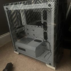 Pc Case & Blue Boom Mic Arm