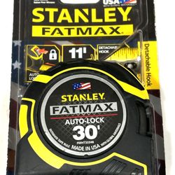 STANLEY FAT MAX 30’ TAPE MEASURE WITH AUTO LOCK