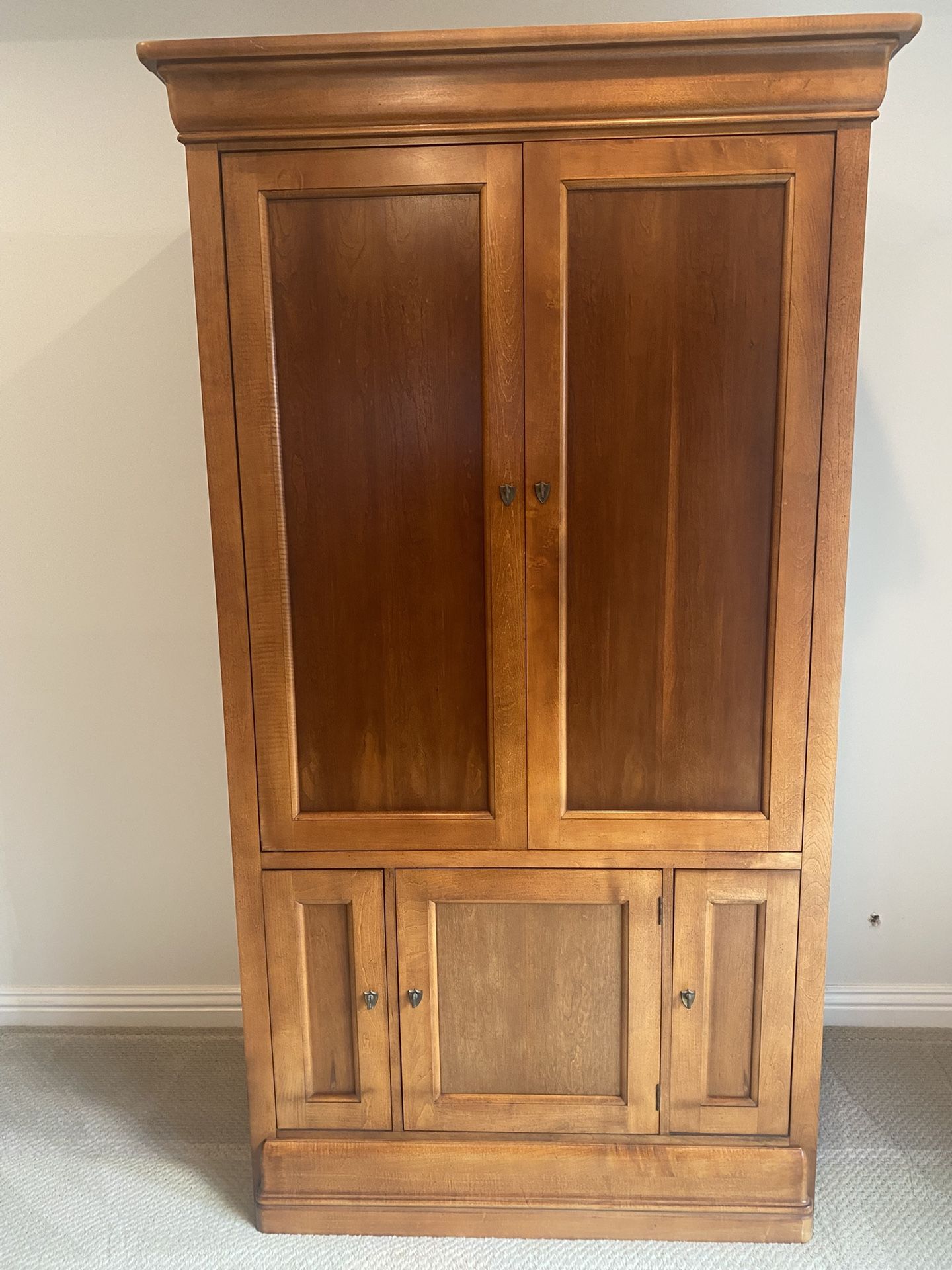 Entertainment Console With Folding doors and room for electronics