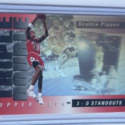 1993 Upper Deck 3-D Standouts TD3 Scottie Pippen Chicago Bulls NBA