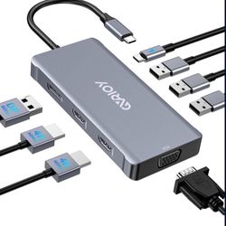 USB C Docking Stationto Dual HDMI Adapter, Multi Display, 