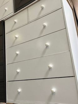 Jumbo duplex 6 drawer white color
