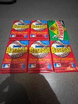 Vintage Baseball Wax Pack Lot 1988 Donruss 1989 Bowman Sealed 6 Packs