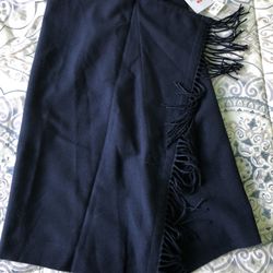 JW Anderson for Uniqlo Women's Navy Fringe Blanket Skirt Size 2 New With Tags