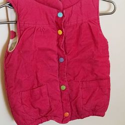 Girls 6 Hot Pink Corduroy Warm Thick Vest Coat Carters CXP - 200 - CG10