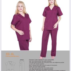 Limited time special any color any size for $16 for the medical scrub set or 2sets for $30. Unisex V Neck Scrubs Set Medical Uniform - Women and Man 