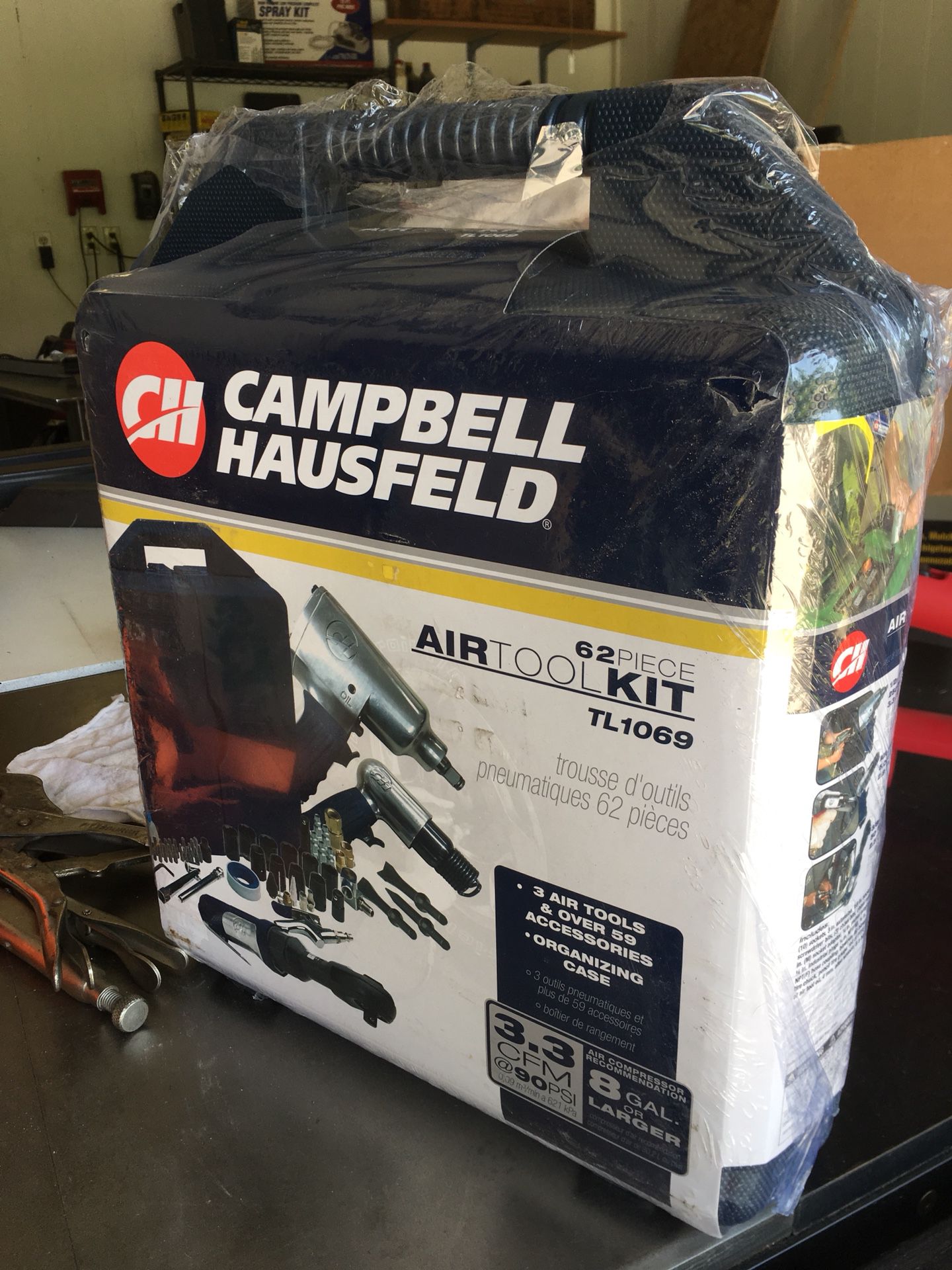 Brand new never opened Campbell Hausfeld 62-piece air tool kit