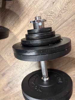 Set of Cast Iron Adjustable Dumbbells Yes4All “Power & Precision” 127 pounds ( 63.5 lbs per hand)