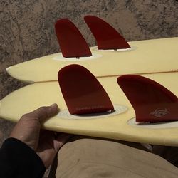 Rock solid 6’2” quad surfboard Shortboard board